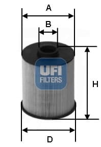 UFI Palivový filter 2607700 1