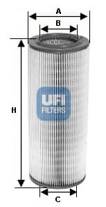 UFI Vzduchový filter 2760100 1