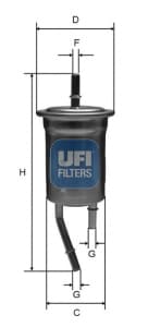 UFI Palivový filter 3182800 1