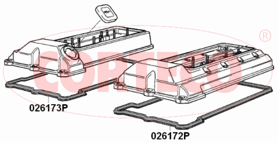 CORTECO Tesnenie veka hlavy valcov 026173P 1