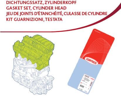 CORTECO Sada tesnení, Hlava valcov 83403545 1
