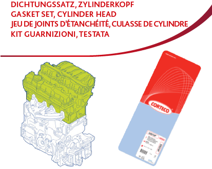 CORTECO Sada tesnení, Hlava valcov 418322P 1