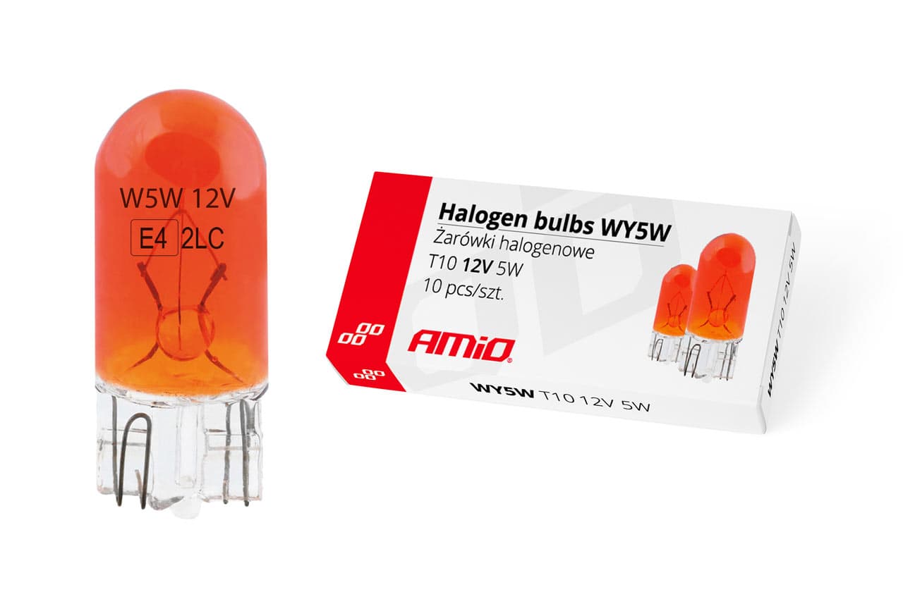 Halogénové žiarovky WY5W T10 5W W2.1x9.5d AMBER 12V