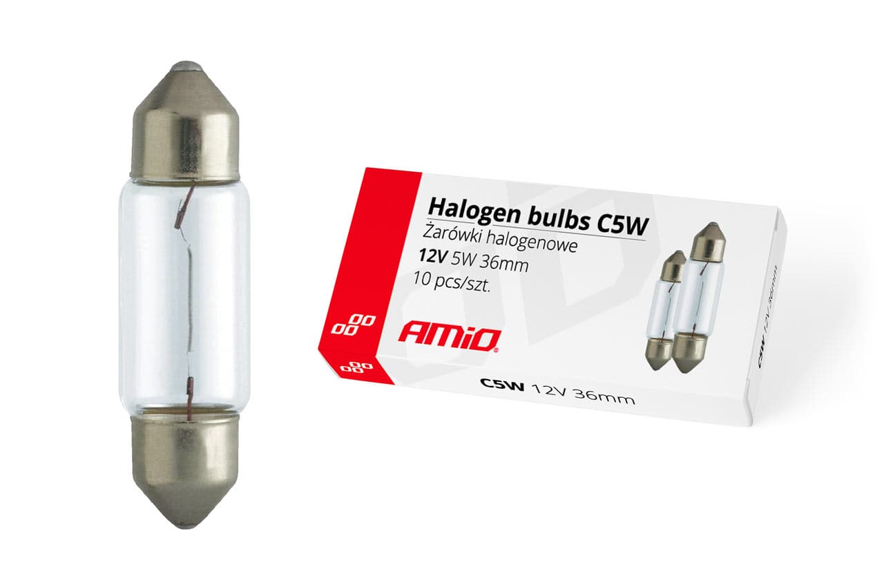 Halogénové žiarovky C5W Festoon 36mm 12V 10ks 1
