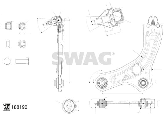 SWAG Rameno zavesenia kolies 33 11 0581 1