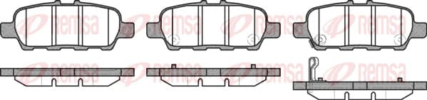 REMSA Sada brzdových platničiek kotúčovej brzdy 087631 1