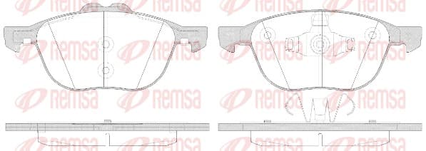 REMSA Sada brzdových platničiek kotúčovej brzdy 1082.50 1