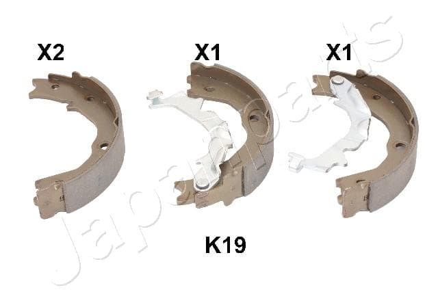 JAPANPARTS Sada brzd. čeľustí parkov. brzdy GFK19AF 1