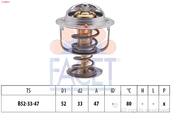 FACET Termostat chladenia 78205S 1