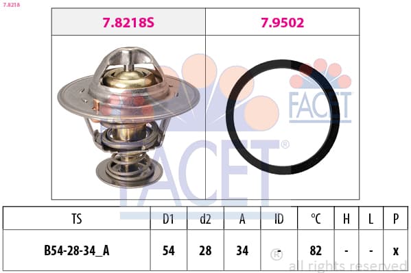FACET Termostat chladenia 7.8218 1