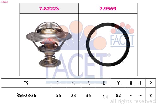 FACET Termostat chladenia 78222 1