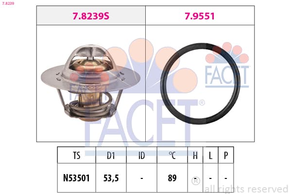 FACET Termostat chladenia 78239 1