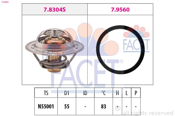 FACET Termostat chladenia 78304 1