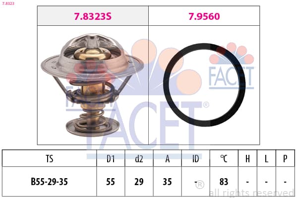 FACET Termostat chladenia 78323 1