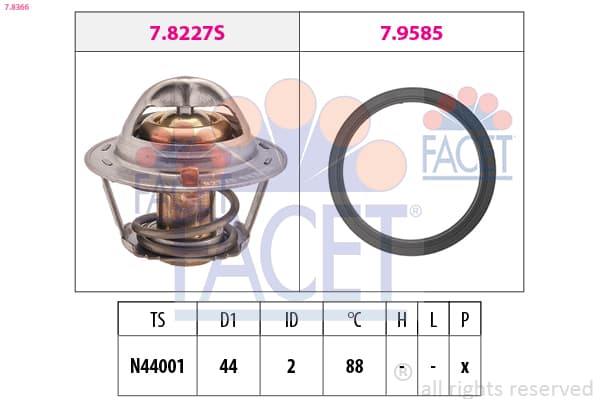 FACET Termostat chladenia 78366 1