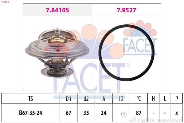 FACET Termostat chladenia 78410 1