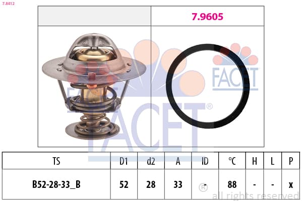 FACET Termostat chladenia 78412 1