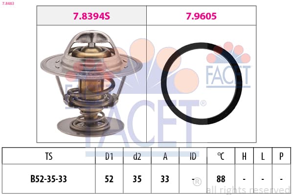 FACET Termostat chladenia 78483 1