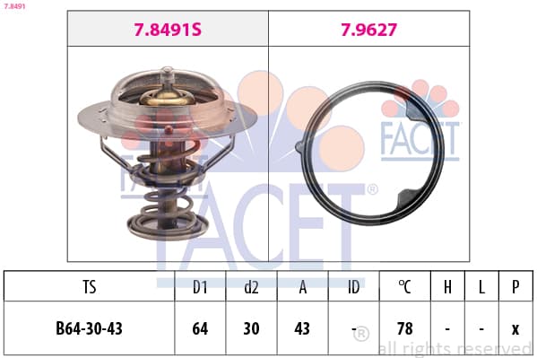 FACET Termostat chladenia 78491 1