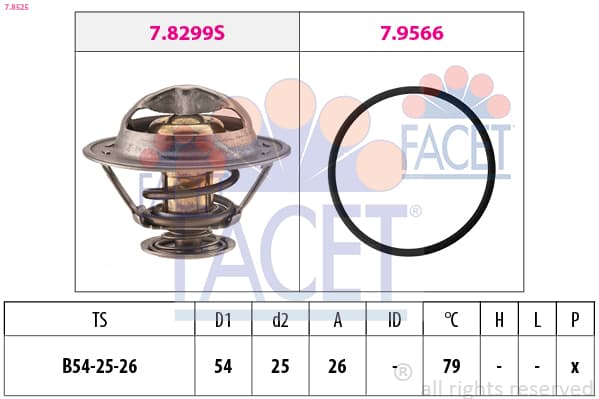 FACET Termostat chladenia 7.8525 1
