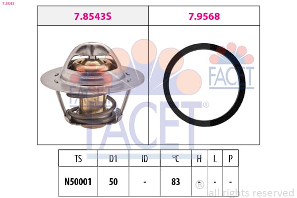 FACET Termostat chladenia 78543 1