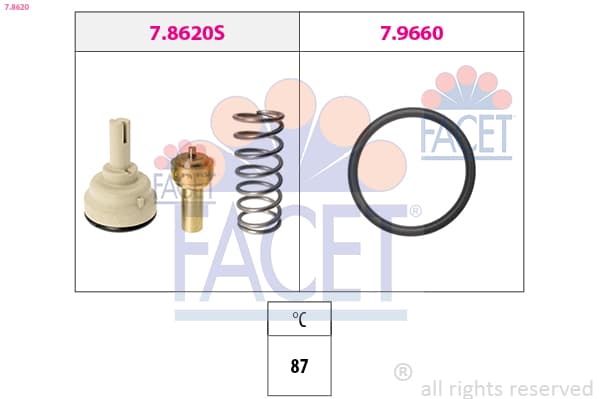 FACET Termostat chladenia 78620 1