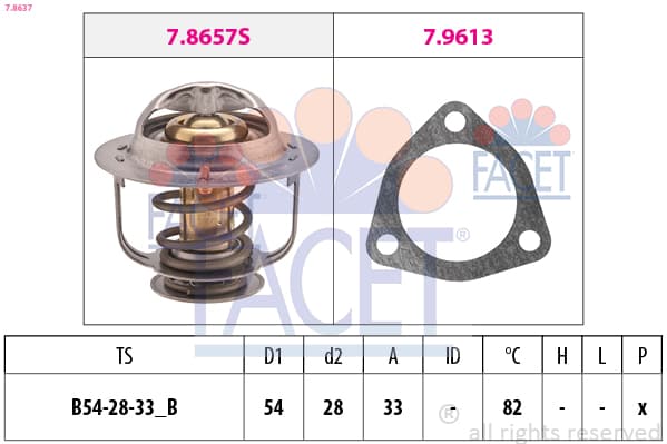 FACET Termostat chladenia 7.8637 1