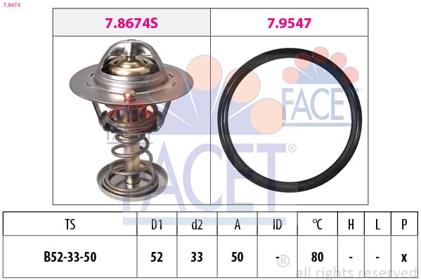 FACET Termostat chladenia 78674 1