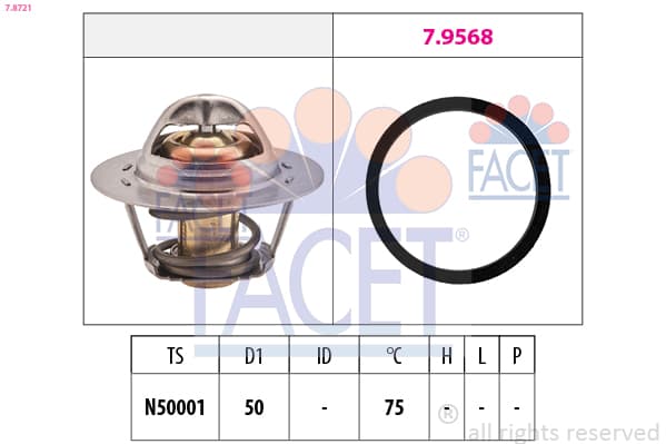 FACET Termostat chladenia 78721 1
