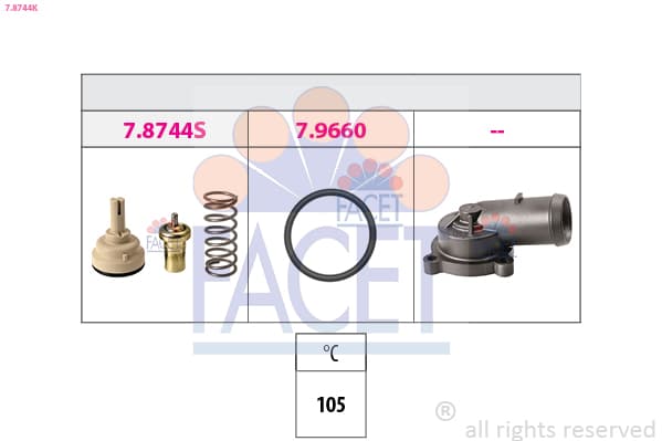 FACET Termostat chladenia 78744K 1