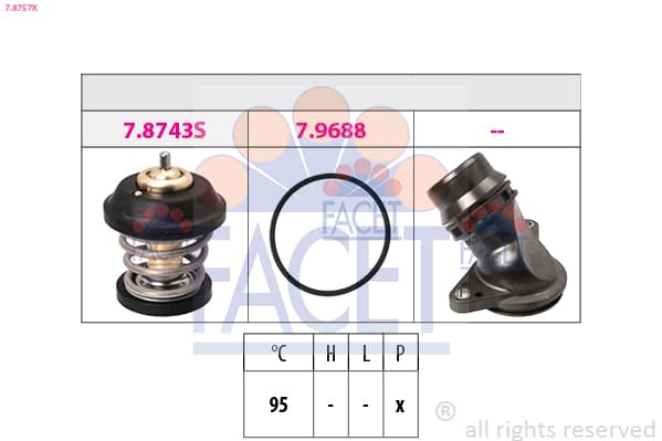 FACET Termostat chladenia 78757K 1