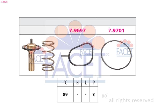 FACET Termostat chladenia 78826 1