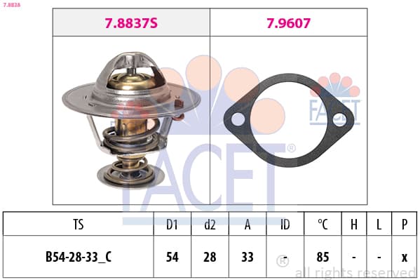 FACET Termostat chladenia 78838 1