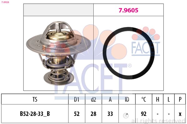 FACET Termostat chladenia 78928 1