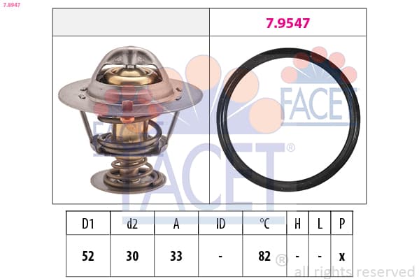 FACET Termostat chladenia 78947 1