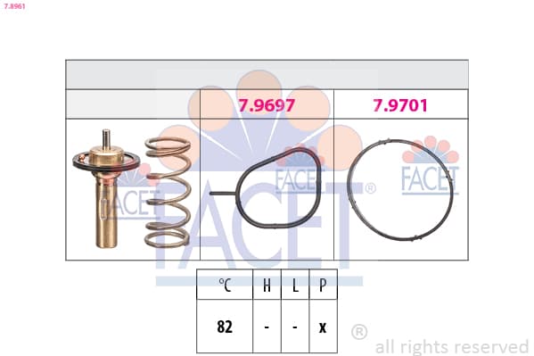 FACET Termostat chladenia 78961 1