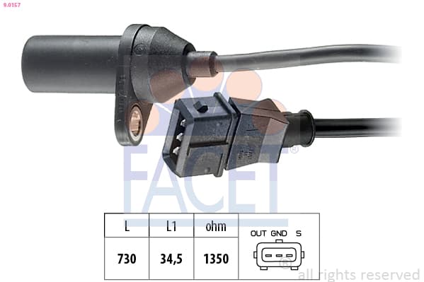 FACET Snímač impulzov kľukového hriadeľa 90157 1