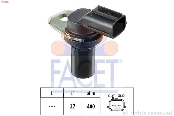 FACET Snímač otáčok, automatická prevodovka 90308 1