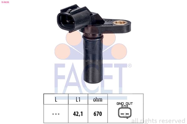 FACET Snímač otáčok, automatická prevodovka 90636 1