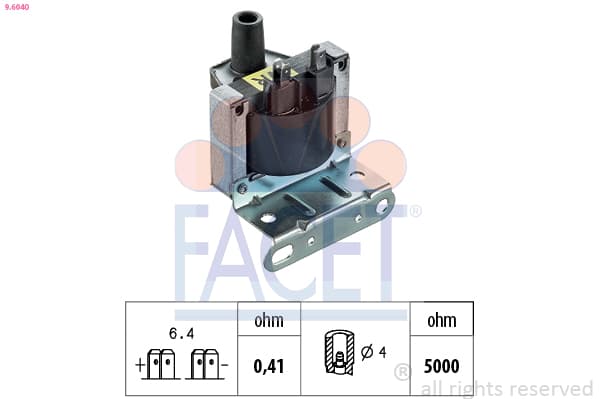 FACET Zapaľovacia cievka 96040 1
