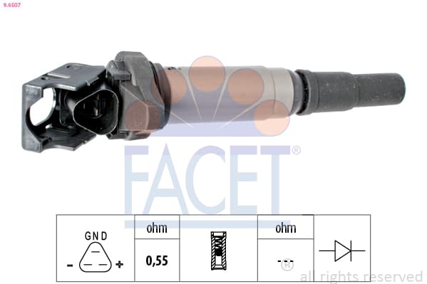 FACET Zapaľovacia cievka 96507 1