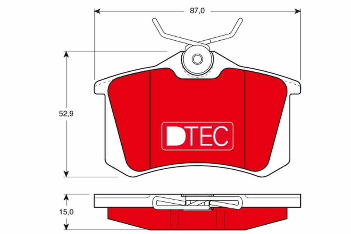 TRW Sada brzdových platničiek kotúčovej brzdy GDB823DTE 1