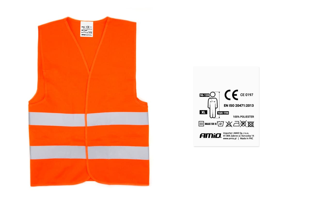 Výstražná vesta oranžová SV-02 z certifikátom 1
