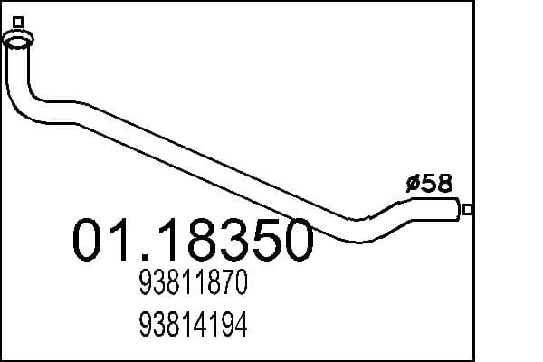 MTS Výfukové potrubie 0118350 1