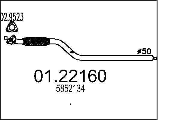 MTS Výfukové potrubie 0122160 1