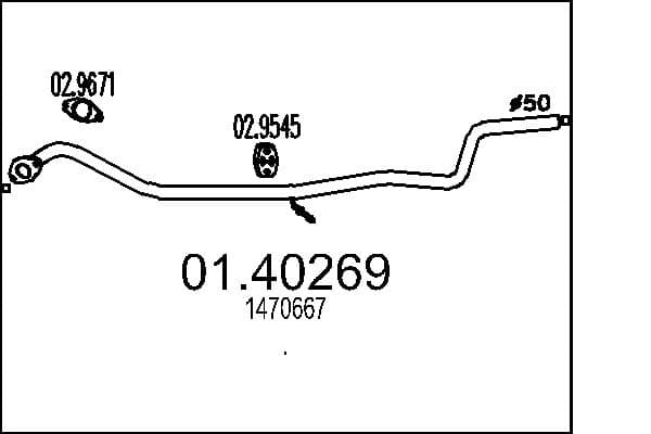 MTS Výfukové potrubie 0140269 1