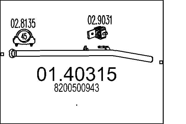 MTS Výfukové potrubie 0140315 1