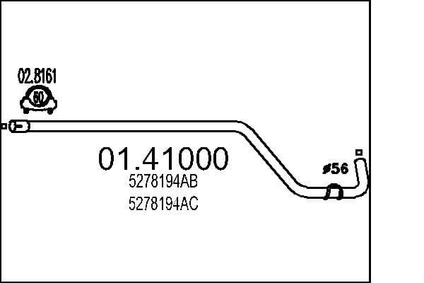 MTS Výfukové potrubie 0141000 1