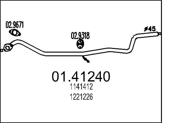 MTS Výfukové potrubie 0141240 1