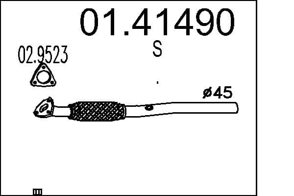 MTS Výfukové potrubie 0141490 1